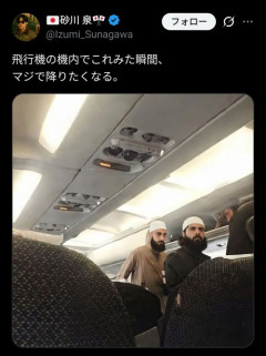 【画像】X民「飛行機で『コレ』見た瞬間降りたくなる」