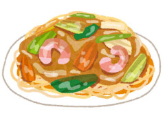 トメが作った焼きそばがまずい。五目焼きそばっぽく作りたいらしいんだけど、焦げてて硬くて箸で持てない。トメ「はじっこカリカリで、お店の焼きそばみたいでしょ」私