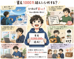 資産1000万超えたら何する？