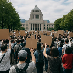戦争反対訴え、市民が集う 国会前などでデモ、全国各地150か所で   |  反戦平和！  |  高市さんは中国と戦争したがってるみたいだけどね。