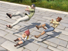 【FF14】色々なふっとび方があって面白い！ヒカセンたちによる新エモート「ふっとぶ」を使ったネタ動画まとめ