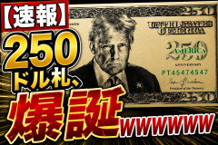 【速報】250ドル札、爆誕ｗｗｗｗｗｗｗｗｗ