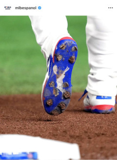 【MLB】こんなところにもデコピンが…大谷翔平、スパイクの裏に愛犬イラスト　作者感激「特別な感覚です」