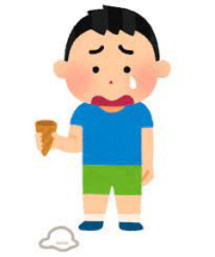 ソフトクリーム食べながら夫と歩いてたら転んでしまい夫だけでは起き上がらせることができない体重の私