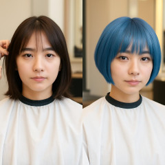 女性客「綾波レイみたいにして」→プロがヘアカットすると……想像を超える結末に反響「全作品見てる」「ガチ勢で笑った」   |  顔がダメじゃん