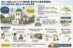 パキスタン企業、川越市に無許可でモスクを建設してしまう