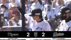【ロッテ対阪神3回戦】ロッテ、５回裏１アウト一二塁から和田康士朗のタイムリーで同点に追いつく！！！！！！！！！！！！