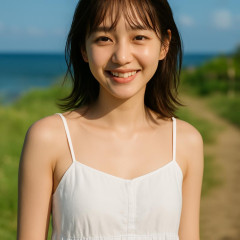 渡邊渚 夏らしい白いキャミワンピでカレンダー撮影のオフショットを公開 10日前は「涙が止まらなくて」と訴え