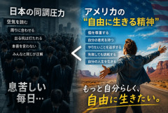 【価値観】日本の同調圧力より、アメリカの“自由に生きる精神”の方が羨ましいんだが
