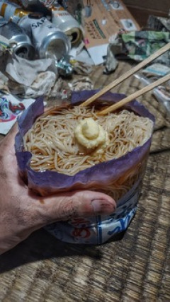 ワイの夕食の流水麺（※画像あり）