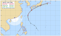 台風6号の進路、ほぼ決まる