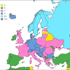 【画像】ヨーロッパの平均カップ数、国ごとの差がヤバすぎるｗｗｗｗ