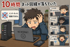 10時間ネット回線が落ちていた