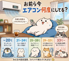 お前ら今エアコン何度にしてる？
