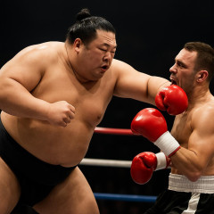 元千代大龍、異種格闘技戦でボクサーを圧倒「相撲取りを物理的に倒すのは不可能」と話題   #相撲vsボクシング