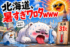 北海道、暑すぎワロタｗｗｗ