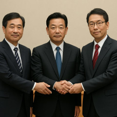 ３党合流時に党名変更を 中道幹事長