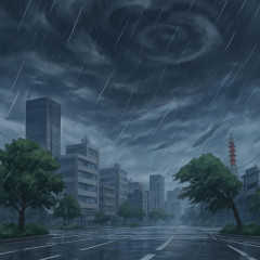 東京の天気が暴風雨になってｷﾀ━━━━(ﾟ∀ﾟ)━━━━ ！！！   #台風6号