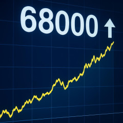 日経平均株価、一時初の6万8000円台 キオクシアなど押し上げ   #日経平均史上最高値