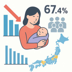 25年生まれ過去最少の67万人 出生率最低1.14、上昇13県