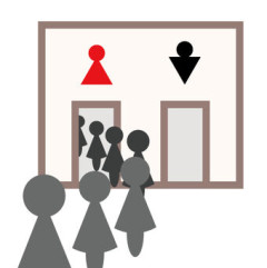 【画像】女子トイレが大行列の理由、中で