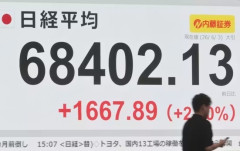 日経平均株価、 終値で初の6万8000円台