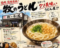 牧のうどんとかいうクソ美味いうどん屋