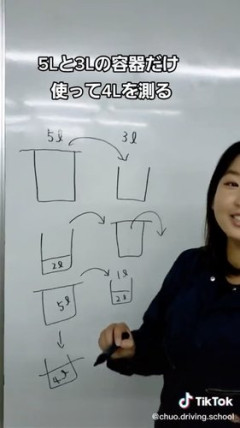 【急募】3ガロンと5ガロンの容器で4ガロン測る方法ｗｗｗｗｗｗｗｗｗｗ