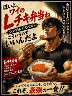 ほいよ、ワイのLチキ弁当ね