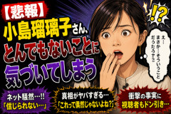 【悲報】小島瑠璃子さん、とんでもないことに気づいてしまう