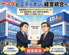 ヤマダとエディオン、経営統合へ