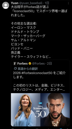 大谷翔平、スポーツ界で唯一Forbes誌に選ばれるWWWWWWWWWWWWWWWWWWWWWWWWWWWWWWWWWWWWWWWWWWWWWWWWWWWWWWWWWWWW