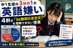 【疑問】なぜ日本人は英語が苦手なのか？ 中1の3人に1人が英語嫌いという現実