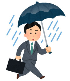 平安人「雨か傘をさそう」江戸人「雨か傘をさそう」令和人「雨か傘をさそう」