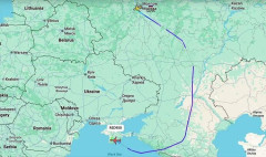 ロシア将軍の専用機が首都モスクワ→クリミア半島→モスクワ帰還と往復…占領地クリミアから逃亡？！
