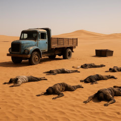 サハラ砂漠の真ん中でトラック故障、飲み水枯渇し49人死亡 ニジェール   |  大型トラックの荷台にギュウ詰めしなきゃ49人って無理じゃね？