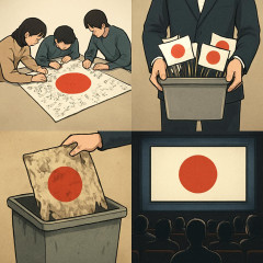 「寄せ書き」「イベン配布小旗回収廃棄」「古い汚れた国旗を償却」「映画」は処罰対象外   #国旗損壊罪 |  寄せ書きや映画などは細かい枝葉の問題  |  常識の範囲でやれってこと