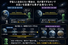 宇宙人に出会えない理由は光が遅すぎるせいでお互いを認識する事が出来ないから