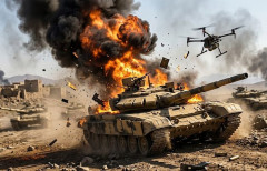 ドローンの威力と精度が向上して戦車の砲弾1発よりコストが下がったら…戦車って何の意味が？！