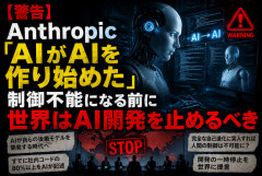 【警告】Anthropic「AIがAIを作り始めた」　制御不能になる前に世界はAI開発を止めるべき