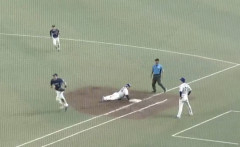 【悲報】チュニドラ、2アウト満塁サヨナラのチャンスで1塁牽制アウト