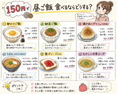 150円で昼ご飯食べるならどうする？