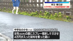 【悲報】 女子中学生、女性(60代)の顔面にスプレーを噴射し財布をひったくって逮捕