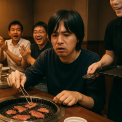 YouTuberびわ湖くん、ホリエモン関連の焼肉店を訪問 肉を焼くと歓声や拍手、しつこいチップの勧誘に困惑「地獄の空間」   |  これで客来るなら商才はある？