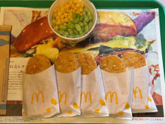 【画像】マックのハッシュポテトを５枚重ねて食べるお姉さんｗｗｗｗｗｗ
