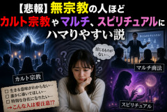 め  【悲報】無宗教の人ほどカルト宗教やマルチ、スピリチュアルにハマりやすい説