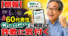 【朗報】60代男性、ChatGPTに相談して詐欺に気付く