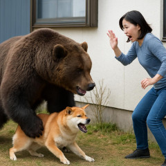 ペットの柴犬に覆いかぶさる1mのクマ 飼い主の女性が大声で壁叩くと退散 襲われた犬は無傷 いつもと違う鳴き声   #岩手