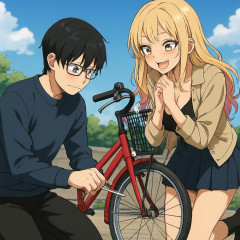 「ギャルの自転車を直したら懐かれた」手先が器用な陰キャ男子にギャル感動