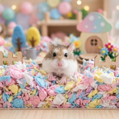 ハムスターさん　床材から出てきてかわいい